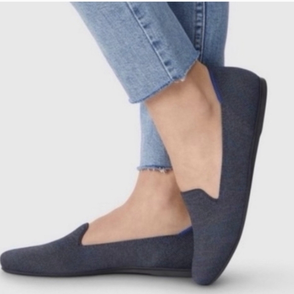 Rothy's The Loafer Soft Slip-On Flats in Heathered Blue (Retired) - Size 8 - Picture 1 of 15